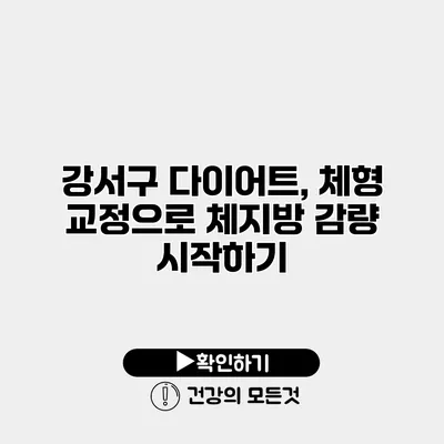 강서구 다이어트, 체형 교정으로 체지방 감량 시작하기