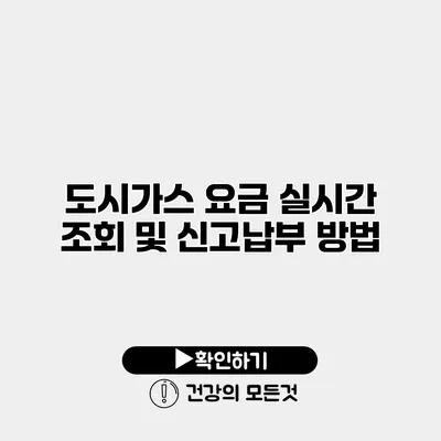 도시가스 요금 실시간 조회 및 신고납부 방법