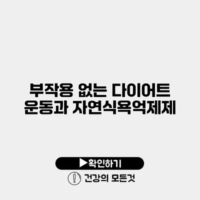 부작용 없는 다이어트 운동과 자연식욕억제제