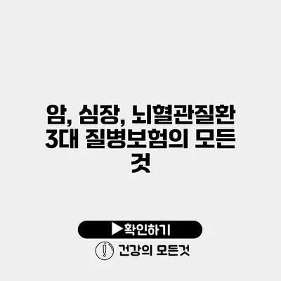 암, 심장, 뇌혈관질환 3대 질병보험의 모든 것