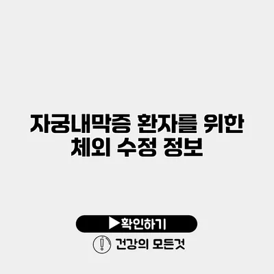 자궁내막증 환자를 위한 체외 수정 정보