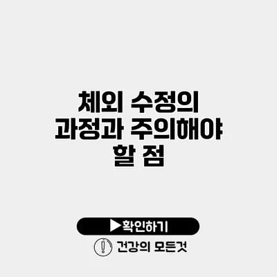 체외 수정의 과정과 주의해야 할 점
