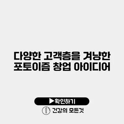 다양한 고객층을 겨냥한 포토이즘 창업 아이디어