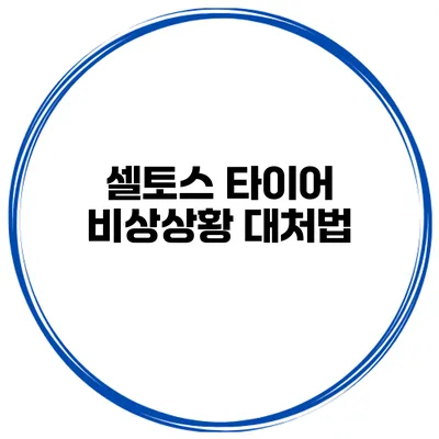 셀토스 타이어 비상상황 대처법